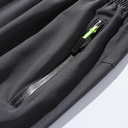 Breathable Men's Casual Pants Quick Dry Straight Elastic Waist Jogger Sweatpants Korean Classic Sport Trousers Plus Size 4XL 5XL