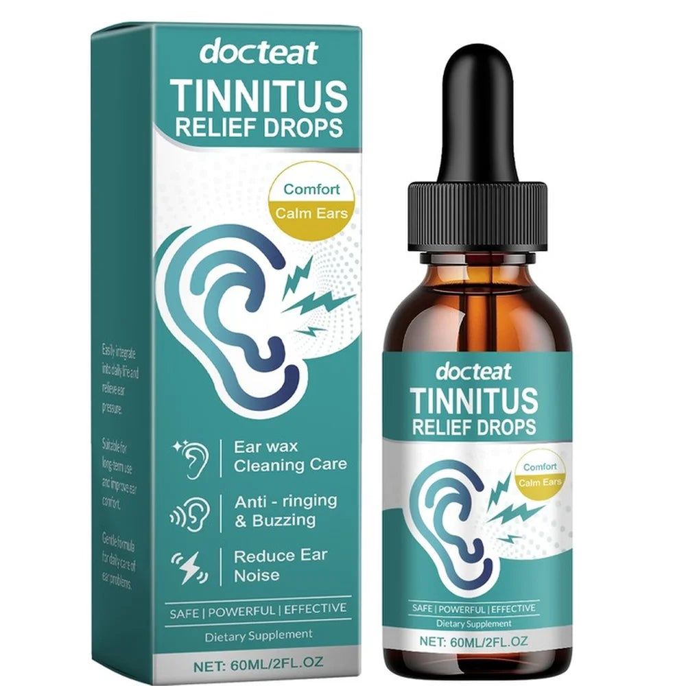 Docteat Tinnitus Relief Drops Helps Reduce Ear Pressure Ear Wax Cleaning Care Supports Normal Ear Function Calm Ears 60 ML