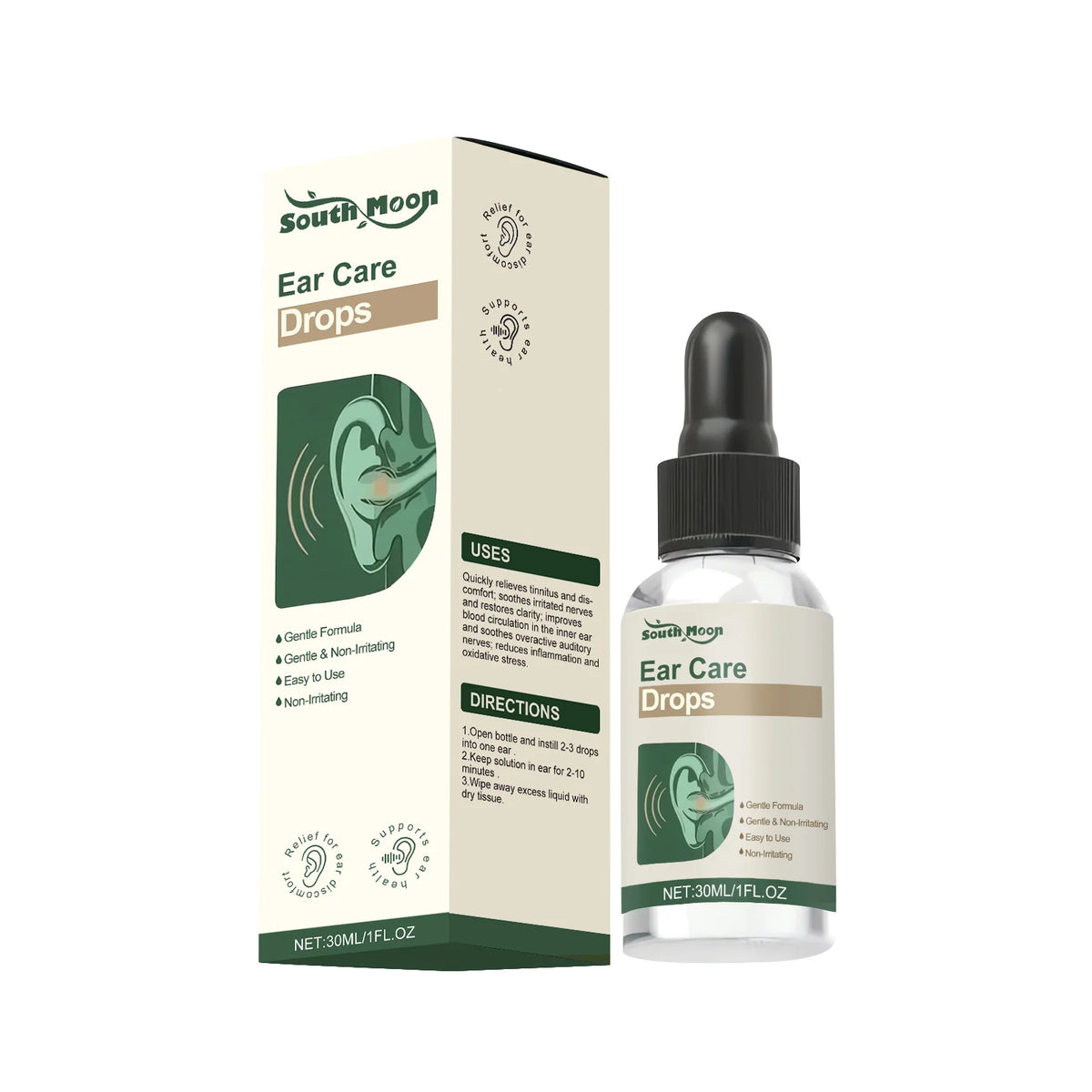 Ear Care Drops Gentle ingredients to care for ear discomfort Everyday cleansing and massage drops