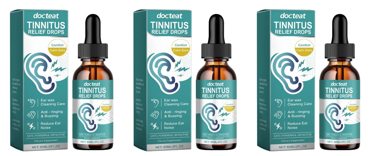 Docteat Tinnitus Relief Drops Helps Reduce Ear Pressure Ear Wax Cleaning Care Supports Normal Ear Function Calm Ears 60 ML