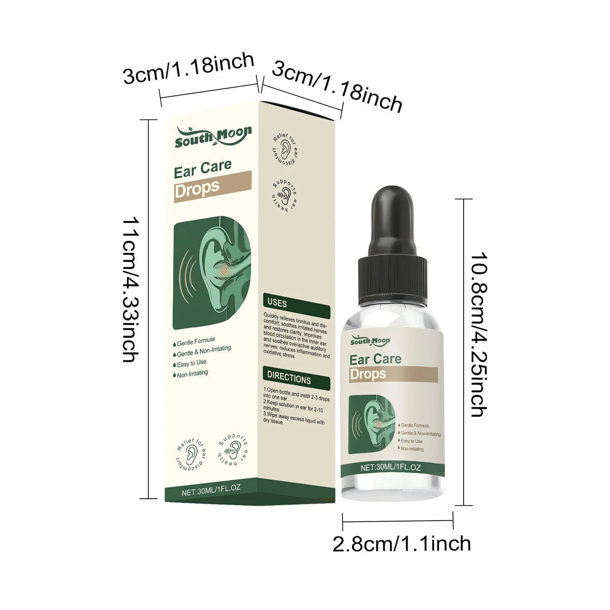 Ear Care Drops Gentle ingredients to care for ear discomfort Everyday cleansing and massage drops