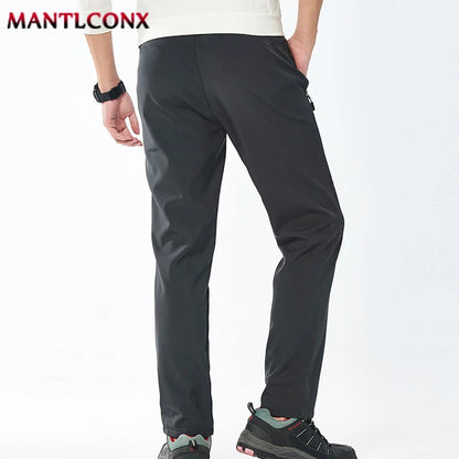 Breathable Men's Casual Pants Quick Dry Straight Elastic Waist Jogger Sweatpants Korean Classic Sport Trousers Plus Size 4XL 5XL
