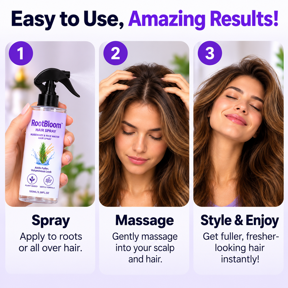 RootBloom™ Rosemary & Rice Water Hair Spray